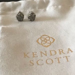 Kendra Scott Tessa Silver stud drusy earrings